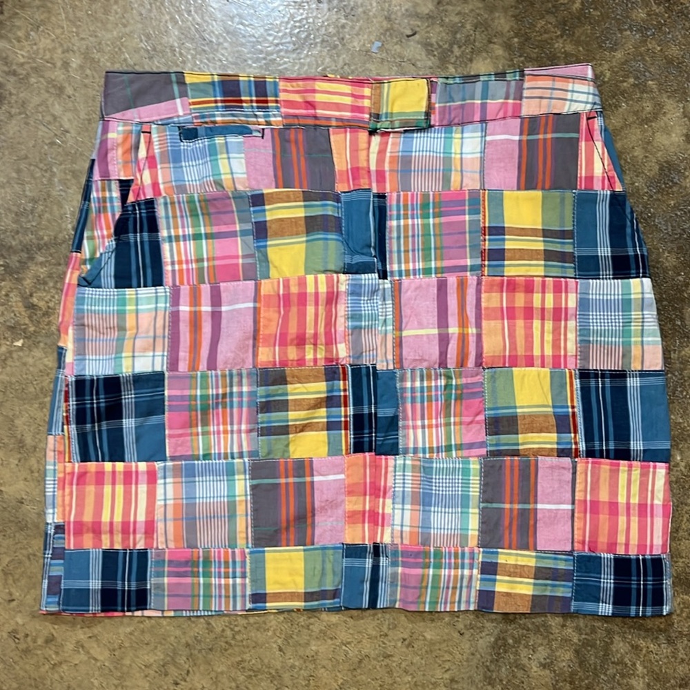 Larry Levine madras skirt